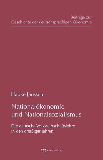 Nationalökonomie und Nationalsozialismus