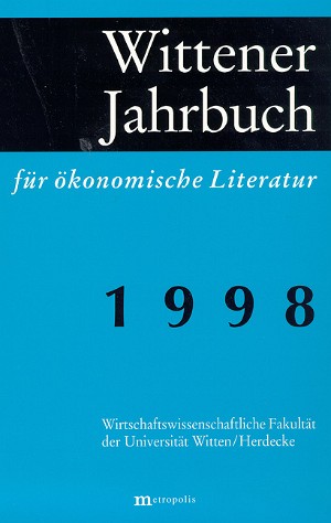 Wittener Jahrbuch für ökonomische Literatur 1998