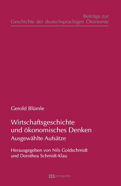 Wirtschaftsgeschichte und ökonomisches Denken