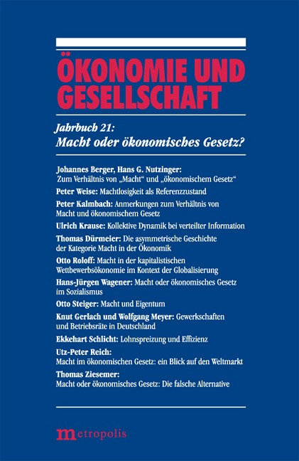 Macht oder ökonomisches Gesetz?